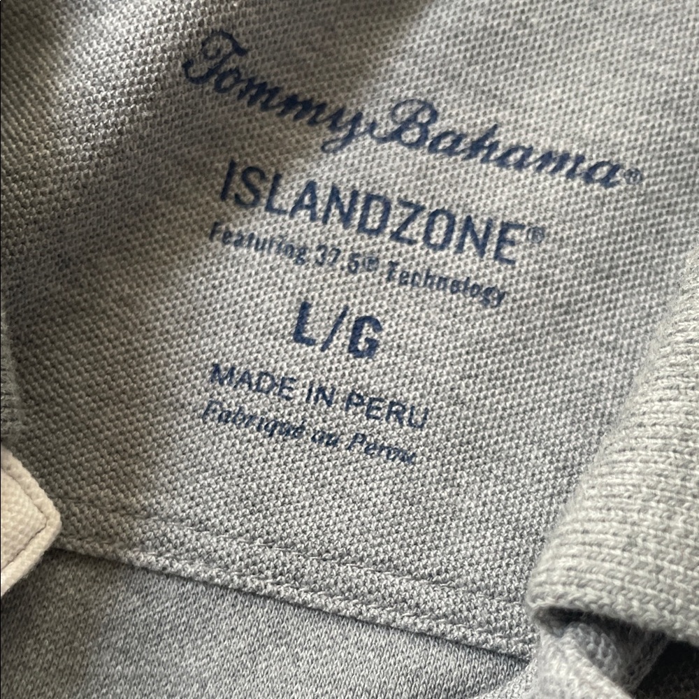 Tommy Bahama Gray Polo with Embroidered Logo - Picture 10 of 10